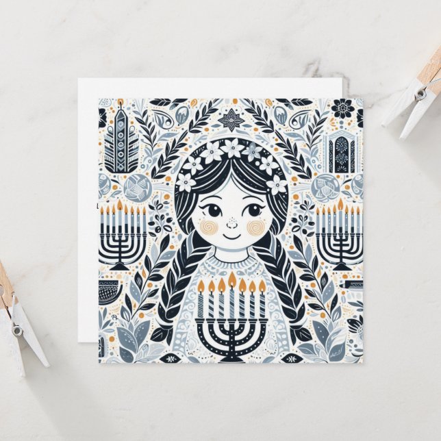 Invitación Iluminar la noche: Una celebración de Hanukkah (Anverso/Reverso In Situ)