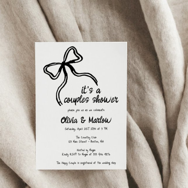 Invitación Ilustración a mano Curso de ducha de pareja (Subido por el creador)