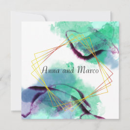 Invitación Ilustración abstracta de tinta de alcohol, invitac