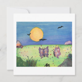 Invitación Ilustracion acuarela Mariposas Amar Pareja