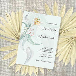 Invitación Ilustracion acuático Boho Mint Eucalyptus