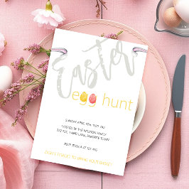 Invitación Ilustracion acuático de la caza de huevos de Pascu