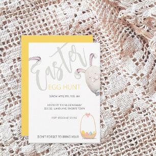 Invitación Ilustracion acuático de la caza de huevos de Pascu