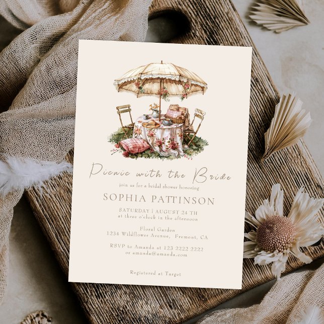 Invitación Ilustracion acuático ducha de novia picnic (Subido por el creador)