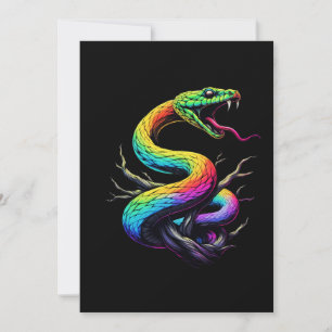 Invitación Ilustracion colorido de serpiente