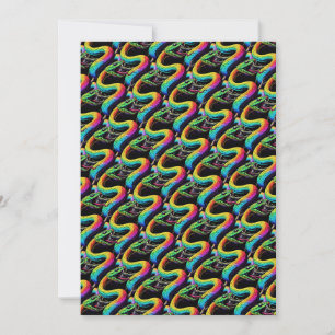 Invitación Ilustracion colorido de serpiente