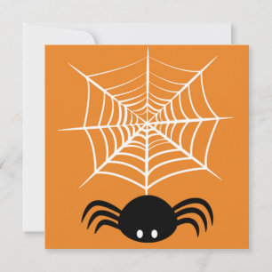 Invitación Ilustración de araña espeluznante de Halloween