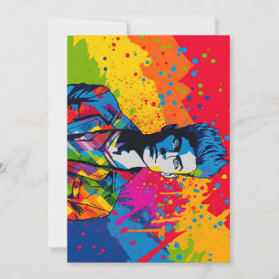 Invitación Ilustracion de arte pop, Día del Orgullo y el comu