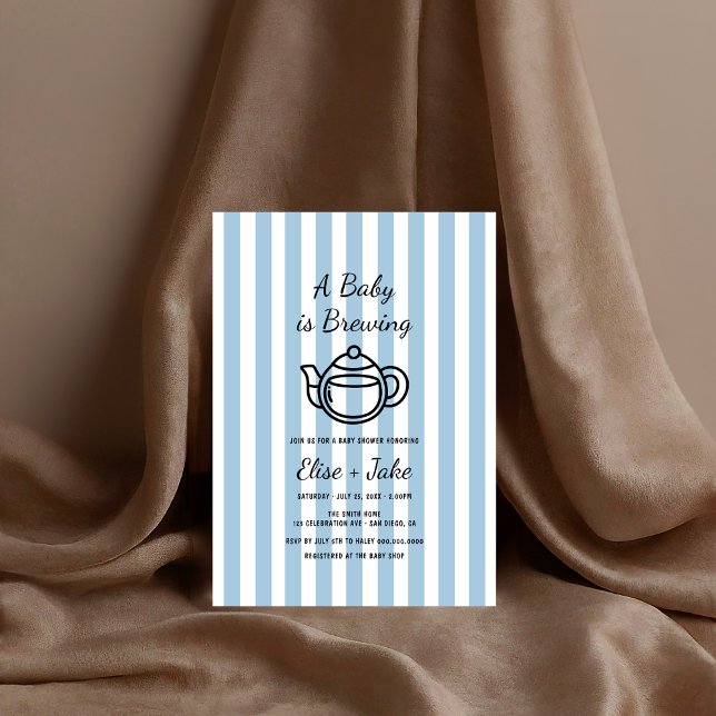 Invitación ilustracion de bebé ducha Tea Doodle (Subido por el creador)