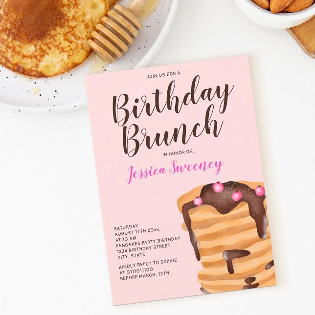Invitación Ilustracion de brunch de cumpleaños de crepes mode (Subido por el creador)