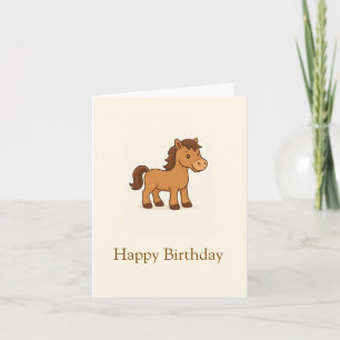 Invitación Ilustracion de caballos de Kawaii