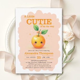Invitación Ilustración de Cumpleaños de Bebé Little Cutie Ora