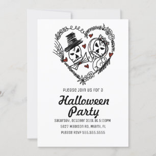 Invitación Ilustracion de Esbozo de la fiesta de Halloween Pa