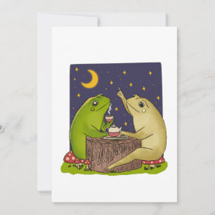 Invitación Ilustración de fiesta de té de ranas caprichosas p