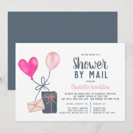 Invitación ilustración de globos modernos baby shower por cor