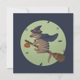 Invitación Ilustracion de Halloween: número del asistente