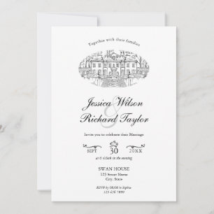 Invitación Ilustracion de la manga de la puerta del Personali