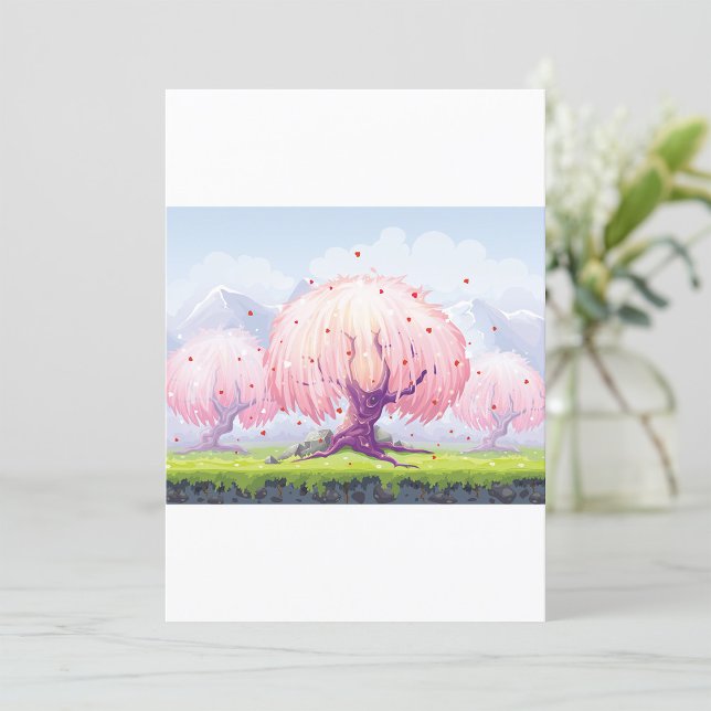 Invitación Ilustracion de los Árboles Rosa (Subido por el creador)