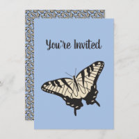 Ilustracion de mariposa de cola cruda de tigre ama