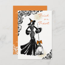 ilustración de moda de Halloween con patrón de enc