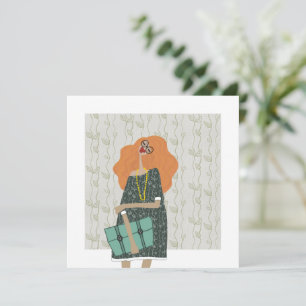 Invitación Ilustracion de moda de Moda de vuelta a la escuela