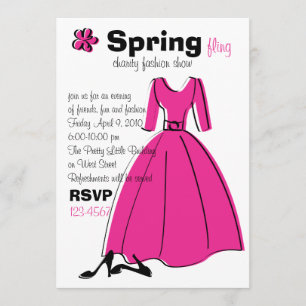 Invitación Ilustracion de moda de primavera