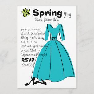 Invitación Ilustracion de moda de primavera