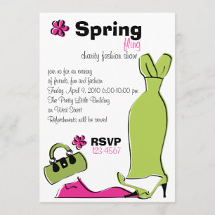 Invitación Ilustracion de moda de primavera