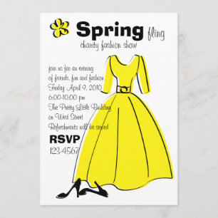 Invitación Ilustracion de moda de primavera