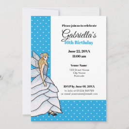 Invitación Ilustración de moda de vestido de novia de princes