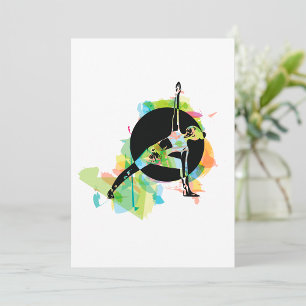 Invitación Ilustración de mujer estirándose