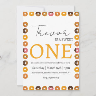 Invitación Ilustracion de nuez dulce de un cumpleaños