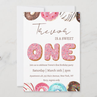 Invitación Ilustracion de nuez dulce de un cumpleaños