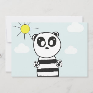Invitación Ilustración de Panda Adorable