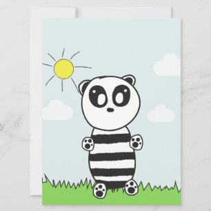 Invitación Ilustración de Panda Adorable