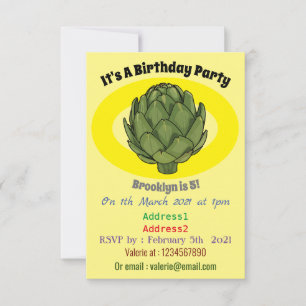 Invitación Ilustracion de personalizado Artichoke