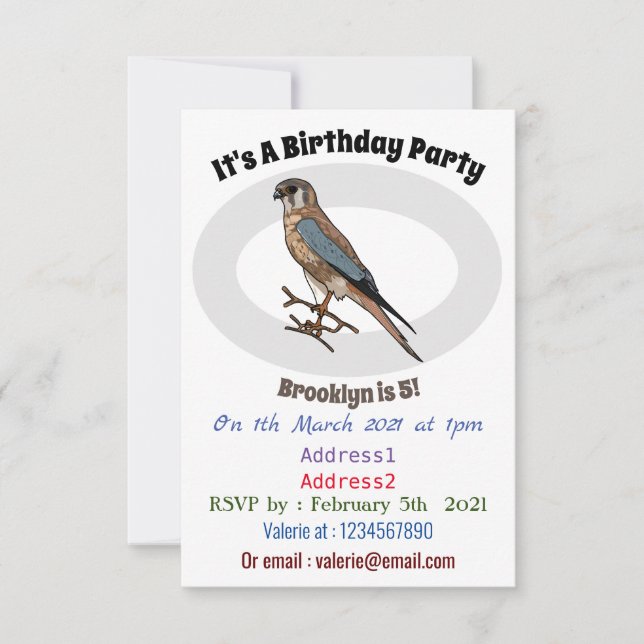 Invitación Ilustracion de personalizado de aves de corral de  (Anverso)