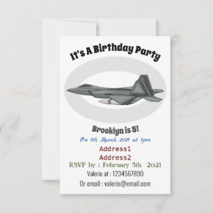 Invitación Ilustracion de personalizado de aviones de combate