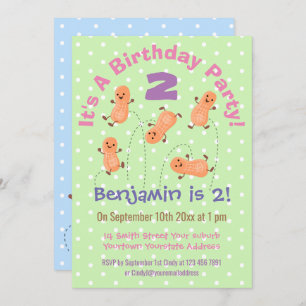 Invitación Ilustracion de personalizado de cacahuetes saltand