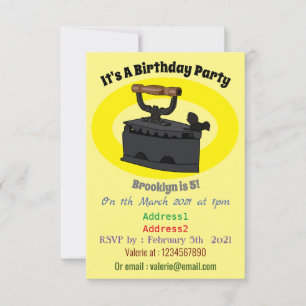 Invitación Ilustracion de personalizado de carbón vegetal