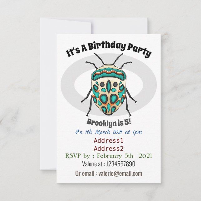 Invitación Ilustracion de personalizado de fallos de Picasso (Anverso)