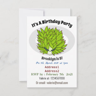 Invitación Ilustracion de personalizado de lodo de hoja