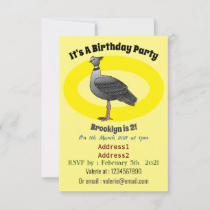 Invitación Ilustracion de personalizado de pájaro silvestre d