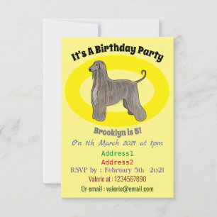 Invitación Ilustracion de personalizado de perro de perro per