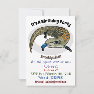 Invitación Ilustracion de personalizado de piel de tono azul