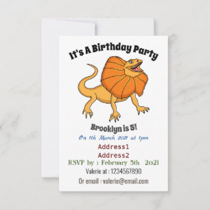 Invitación ilustracion de personalizado naranja