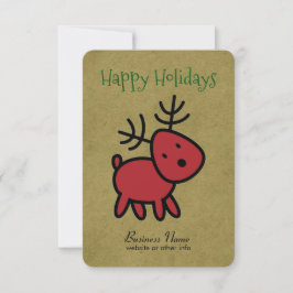 Invitación Ilustracion de renos de Navidades rojos