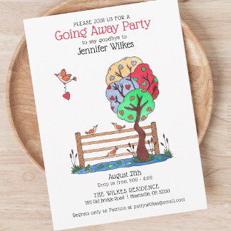 Invitación Ilustración de un Fiesta que se va de un lado a ot