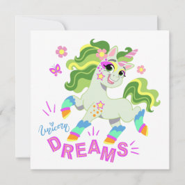 Invitación Ilustracion de unicornio cutáneo #2