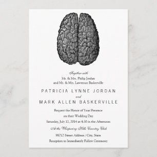 Invitación Ilustracion del cerebro humano ventilado